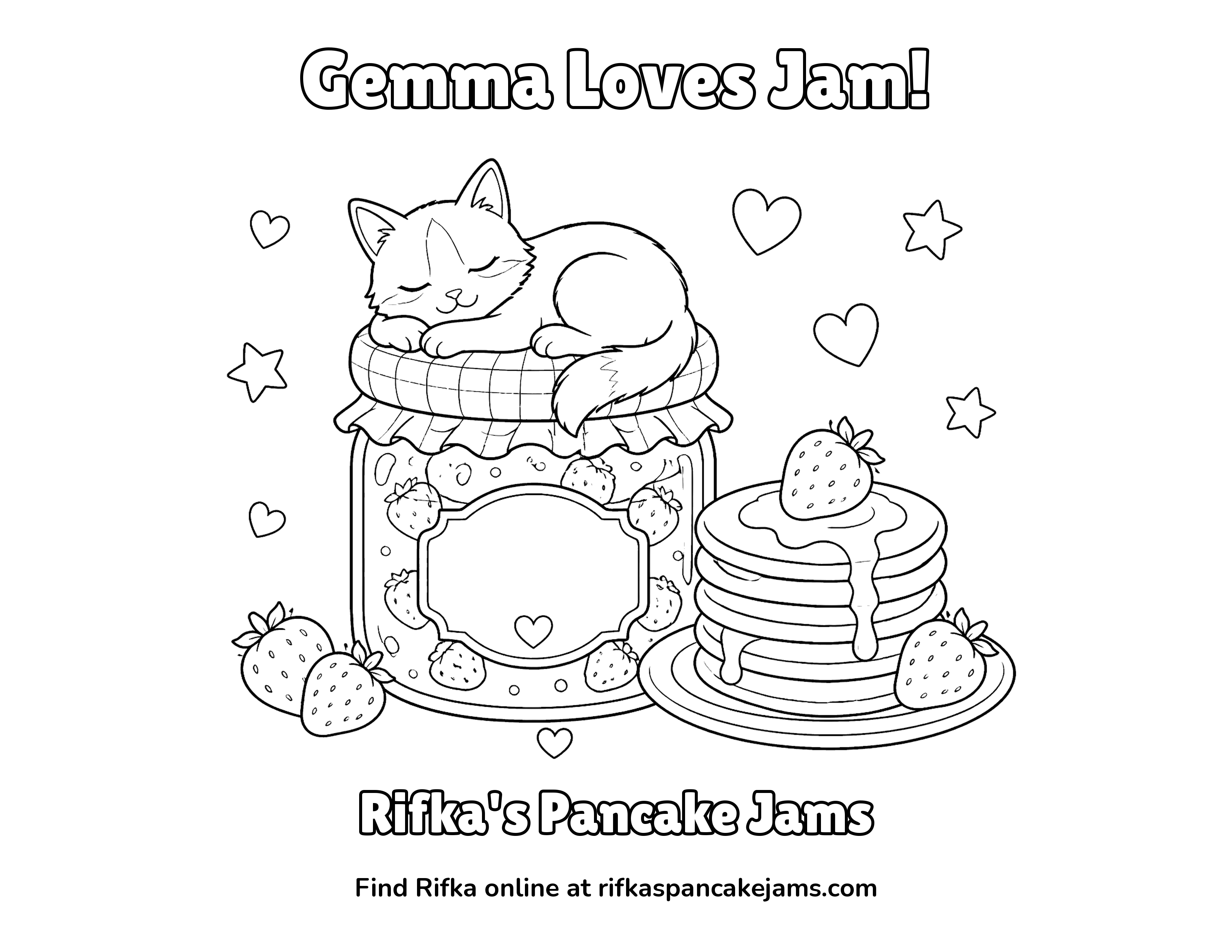 Coloring page: Gemma loves jam