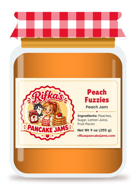 Peach Fuzzies jam jar