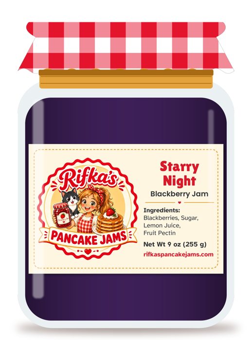Starry Night jam jar